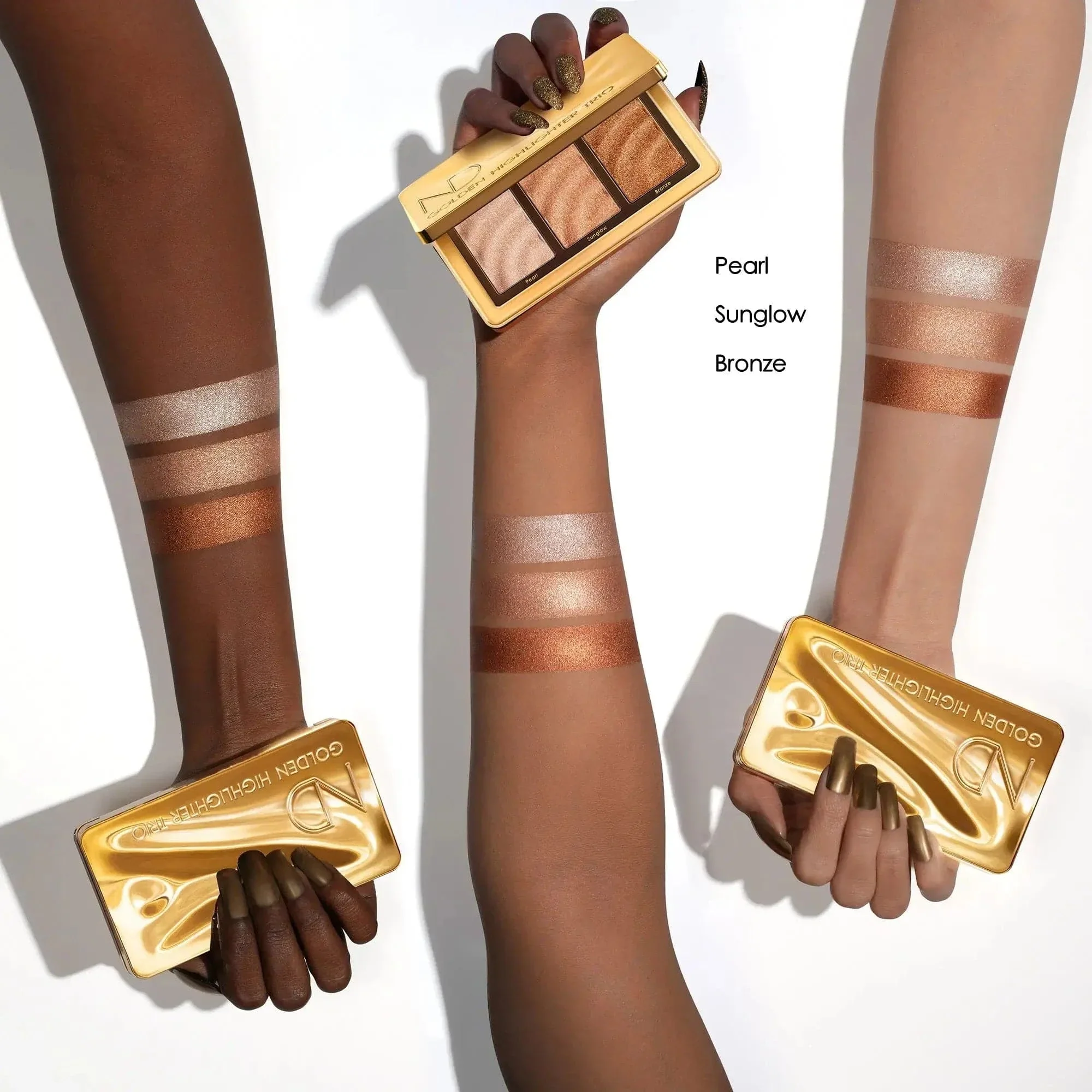 GOLDEN HIGHLIGHTER TRIO - פלטת היילייטרים גולדן טריו - Image 5