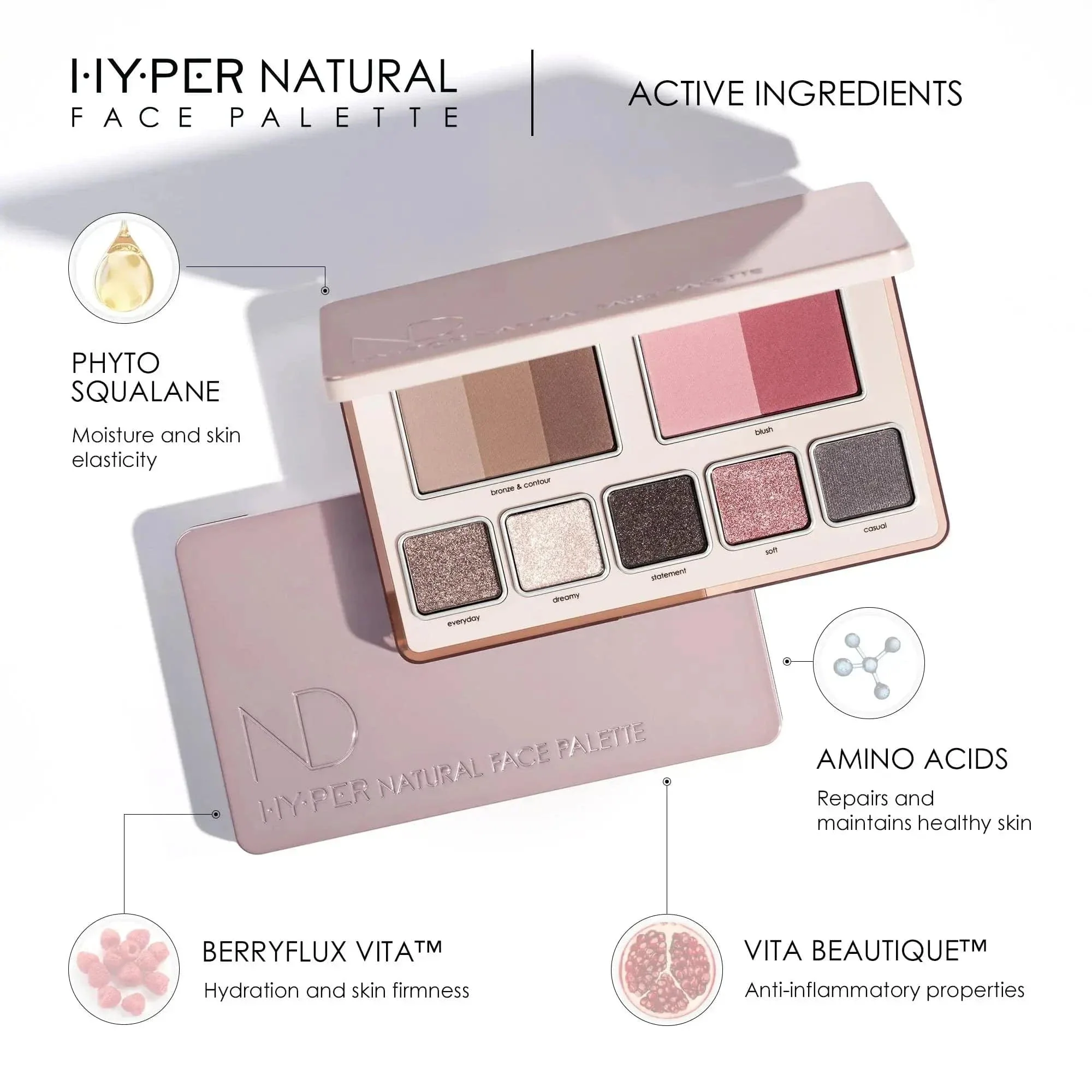 HY-PER NATURAL FACE PALETTE - פלטת פנים היי-פר נטורל - Image 4